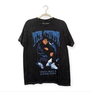 Ice Cube Graphic Tee L Black Tie Dye Hip Hop Rap Band Streetwear Casual